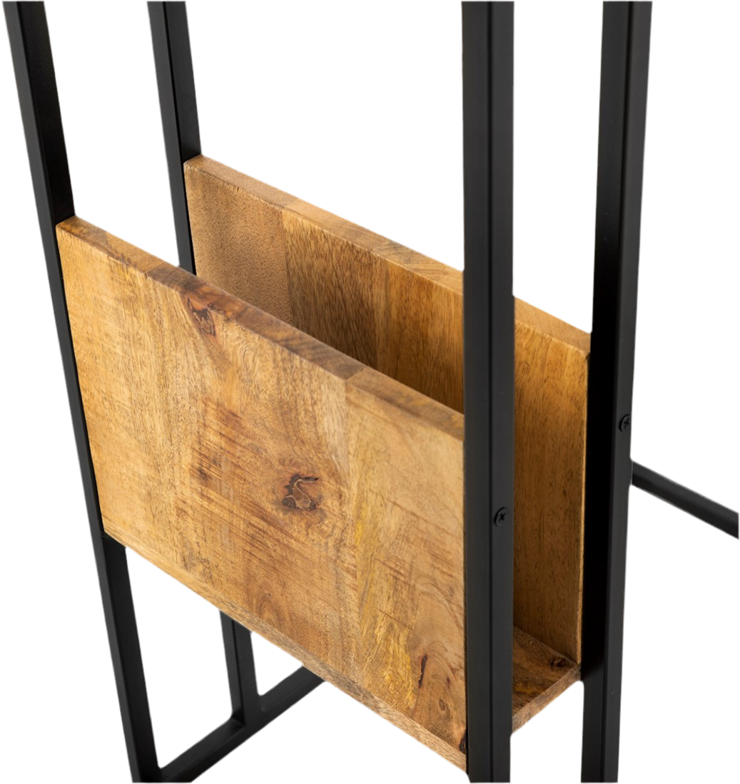 Iron End Table & Side Rack