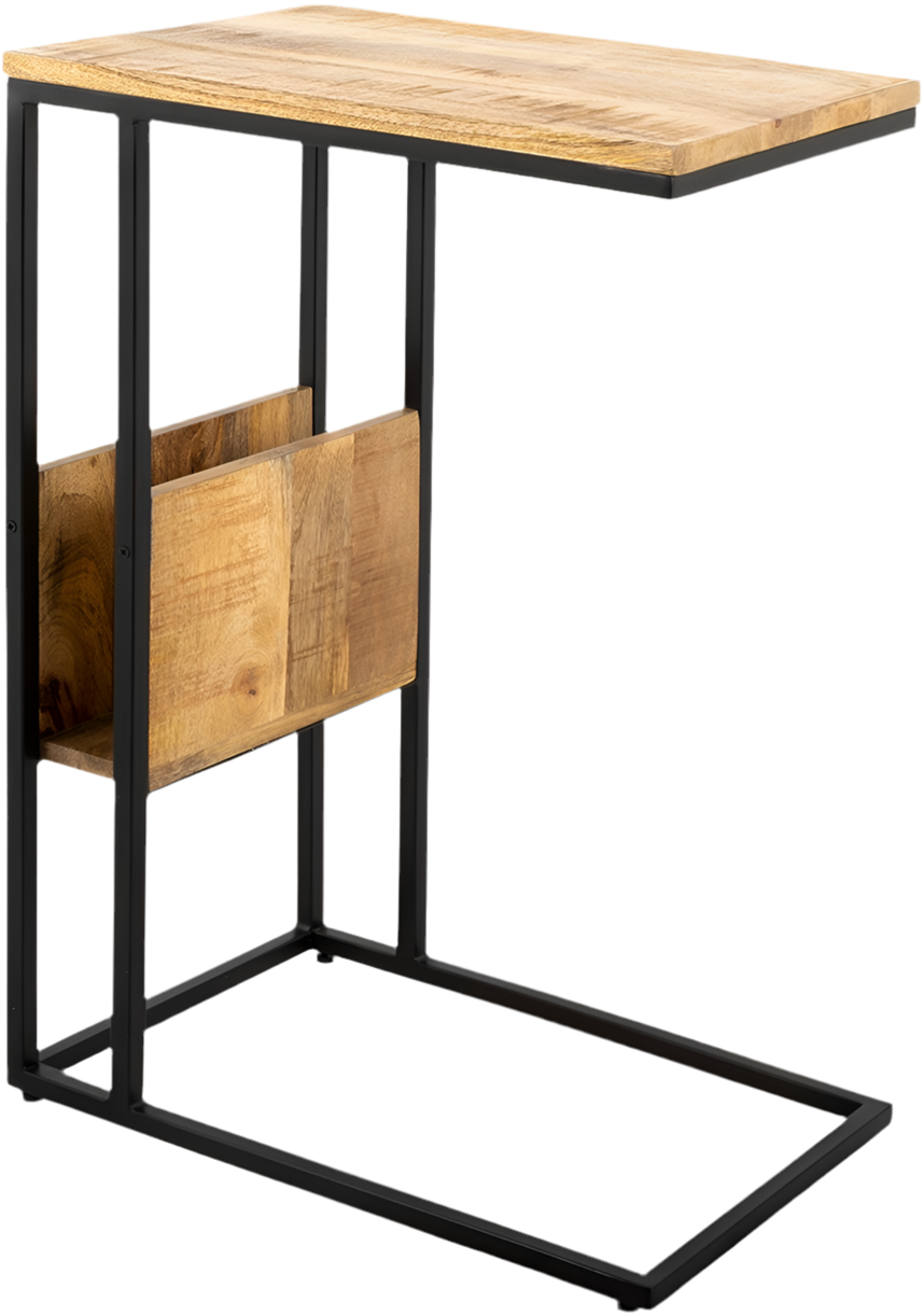 Iron End Table & Side Rack