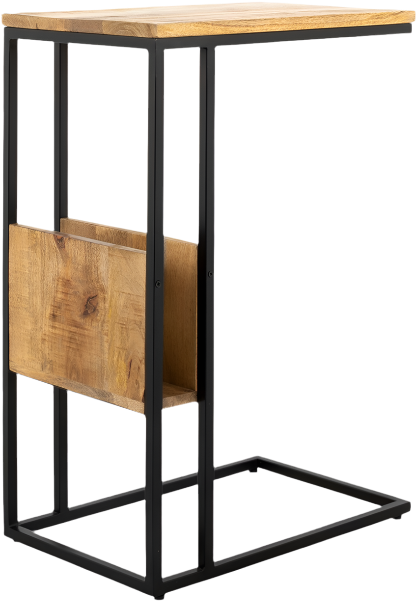 Iron End Table & Side Rack