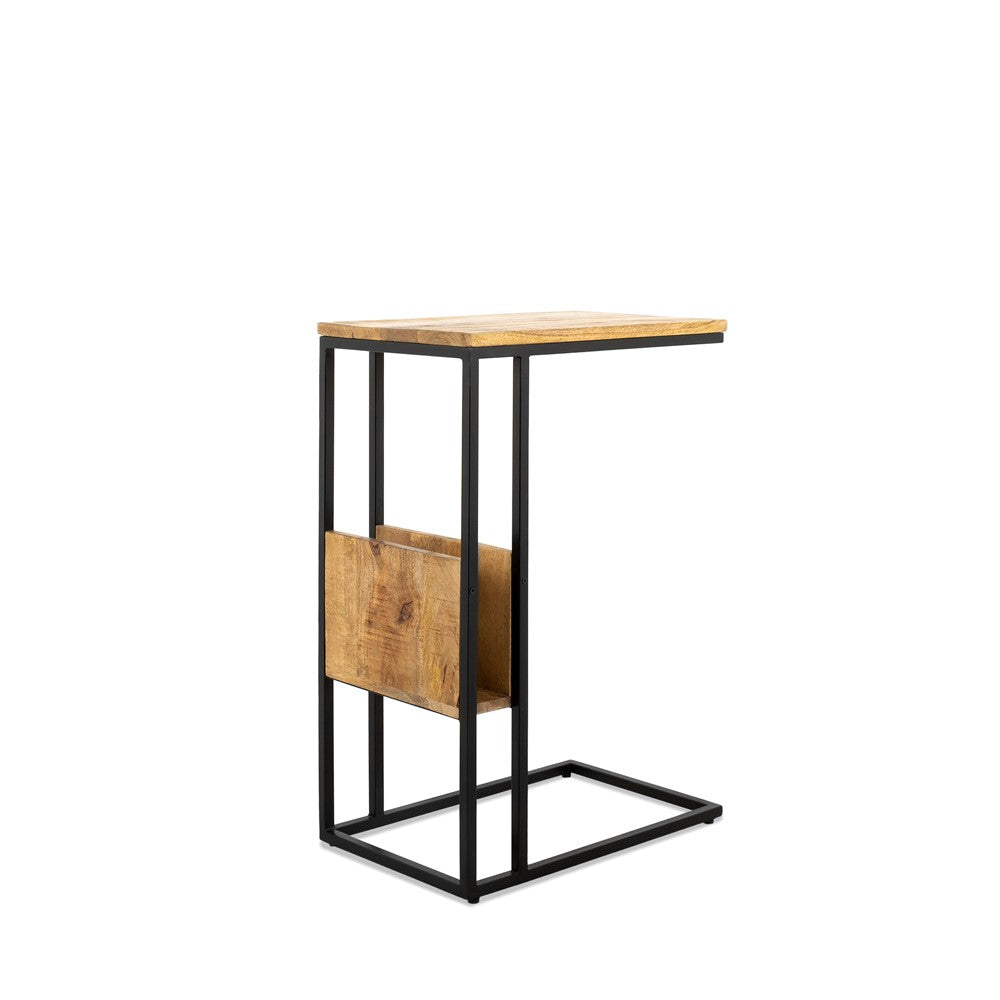 Iron End Table & Side Rack