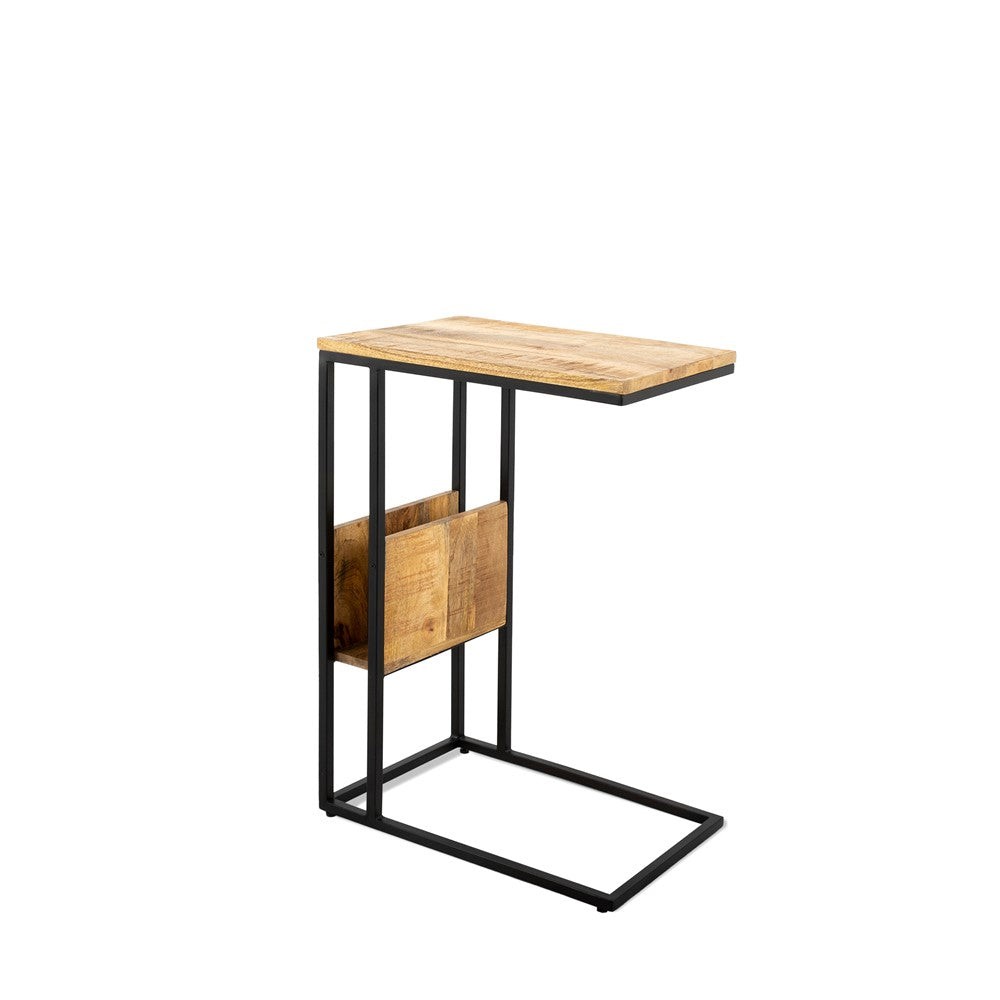 Iron End Table & Side Rack