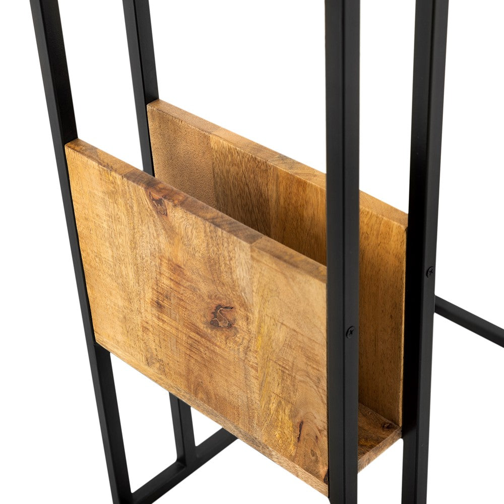 Iron End Table & Side Rack