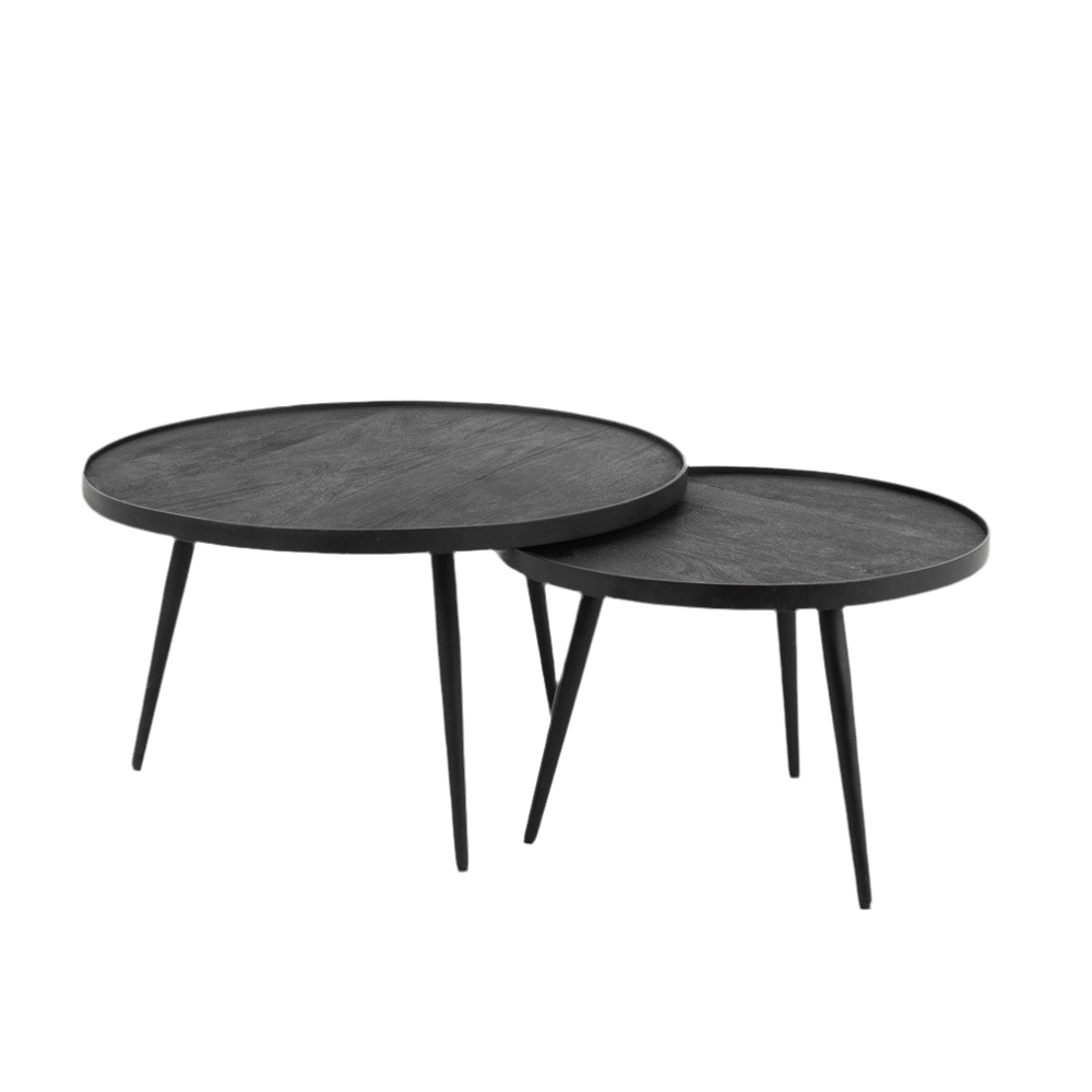 Zwarte Salontafel set van 2