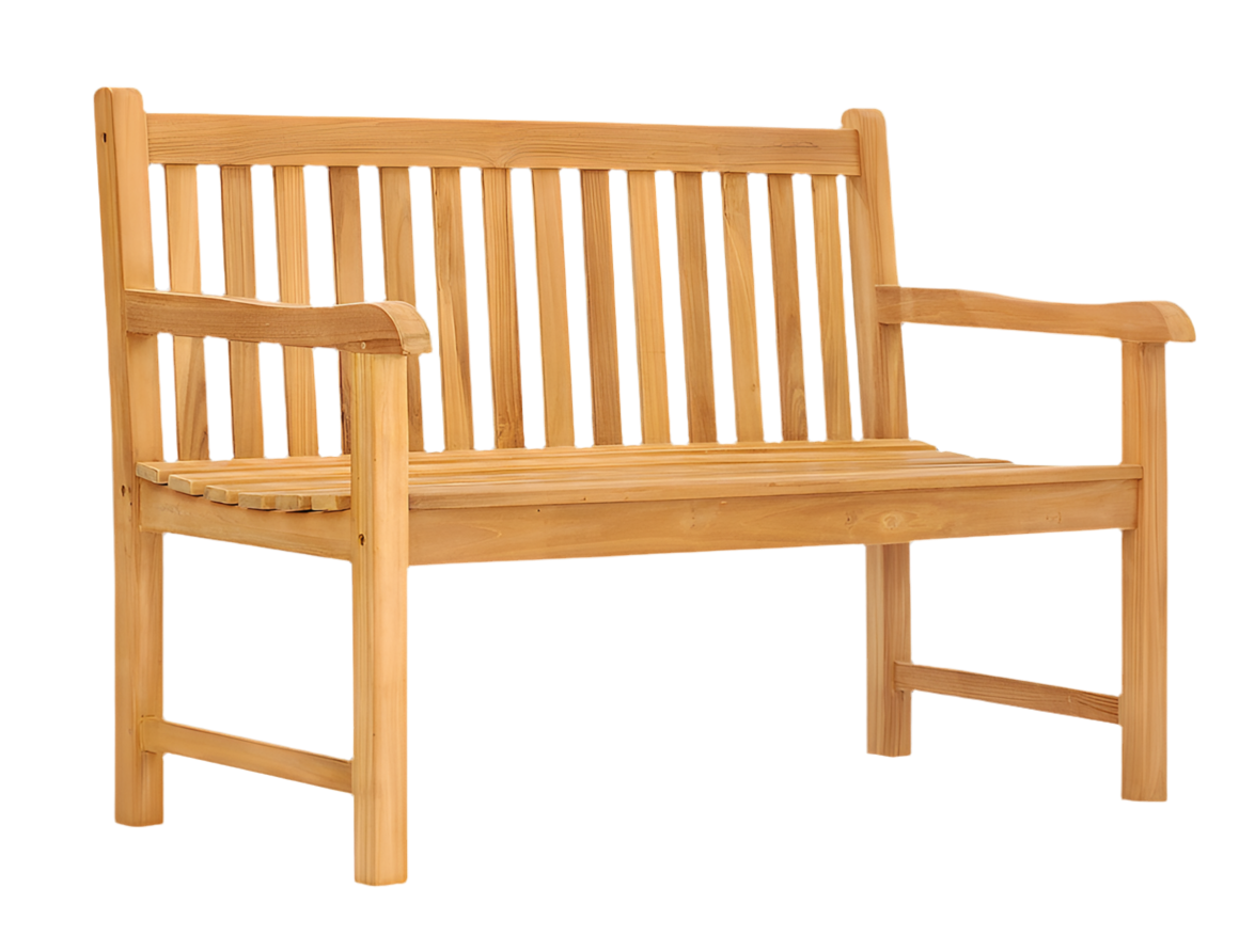 Houten tuinbank teak 130cm