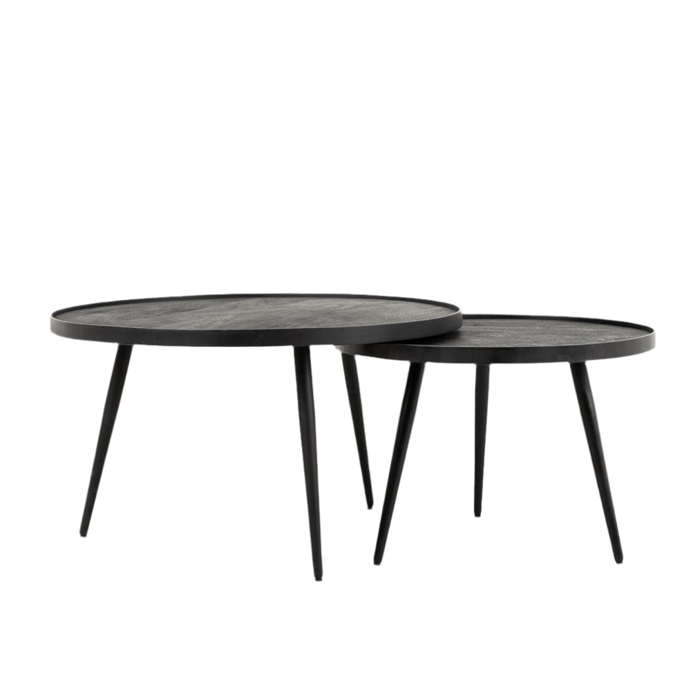 Zwarte Salontafel set van 2