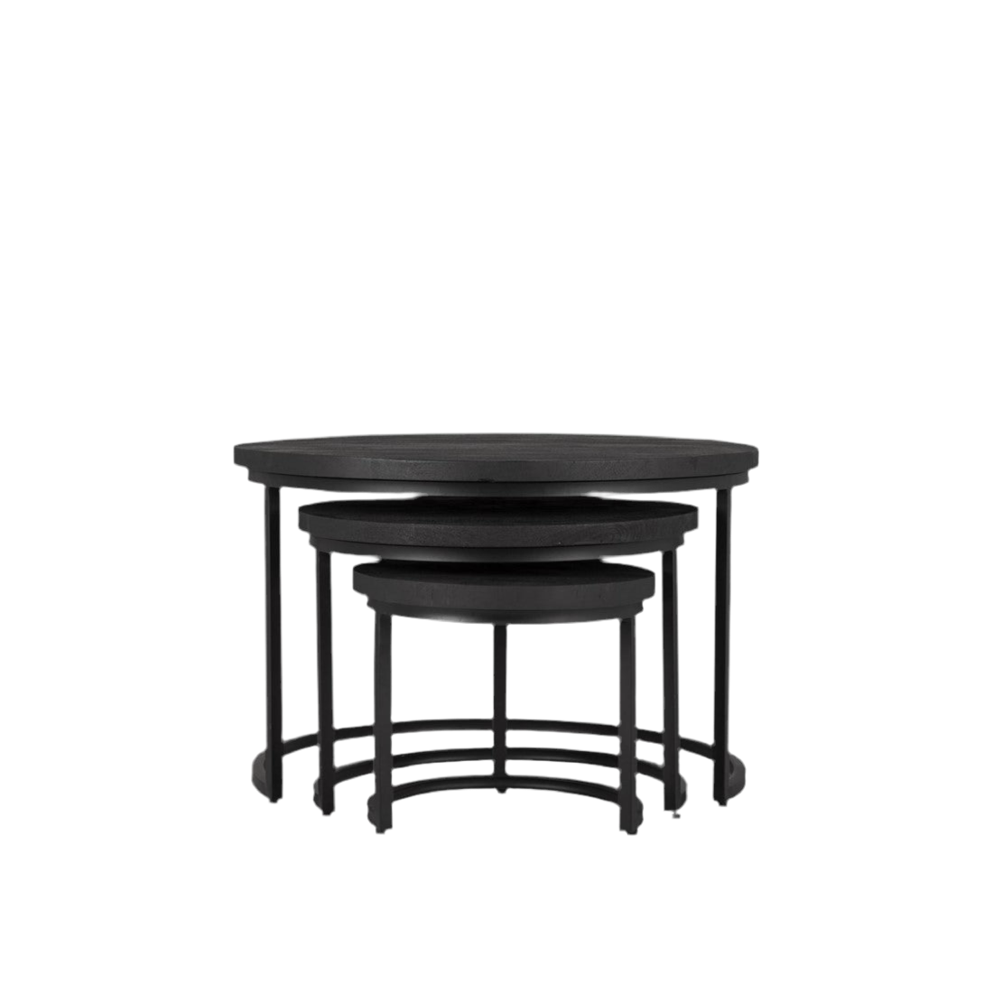 Zwarte salontafel set van 3