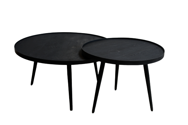 Zwarte Salontafel set van 2