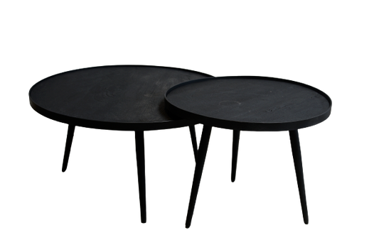 Zwarte Salontafel set van 2